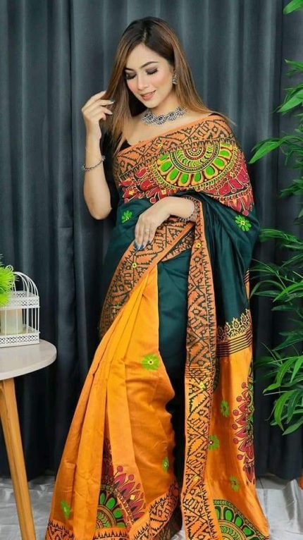 প্রিমিয়াম ধুপিয়ান সফট সিল্ক শাড়ি (সিল্ক -১)