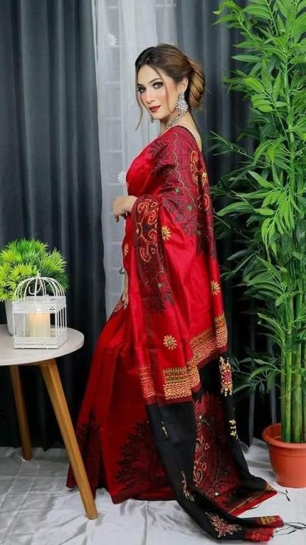 প্রিমিয়াম ধুপিয়ান সফট সিল্ক শাড়ি (সিল্ক -১০)